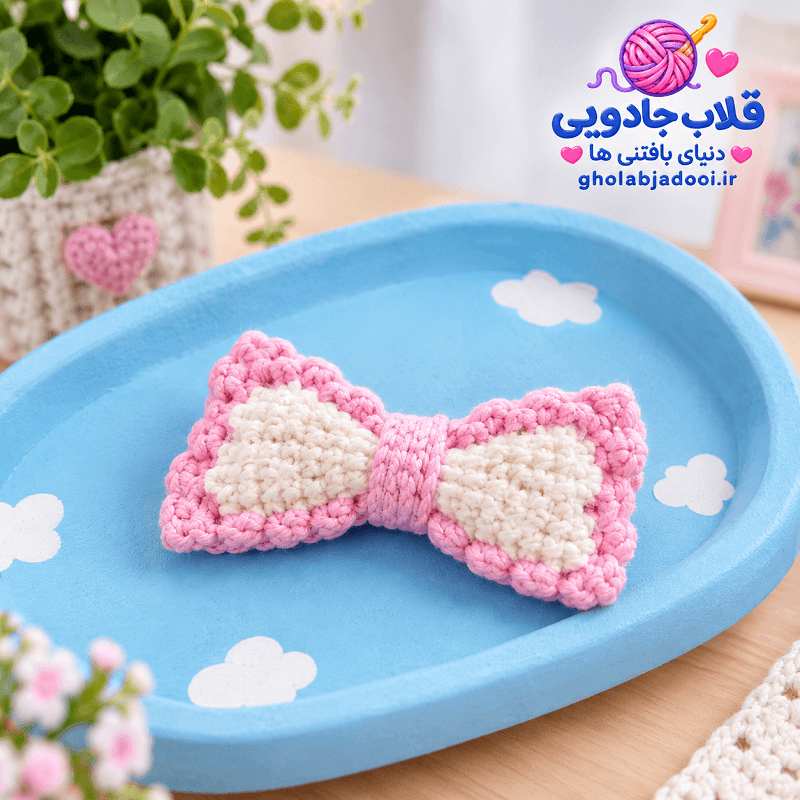 گل سر طرح پاپیون